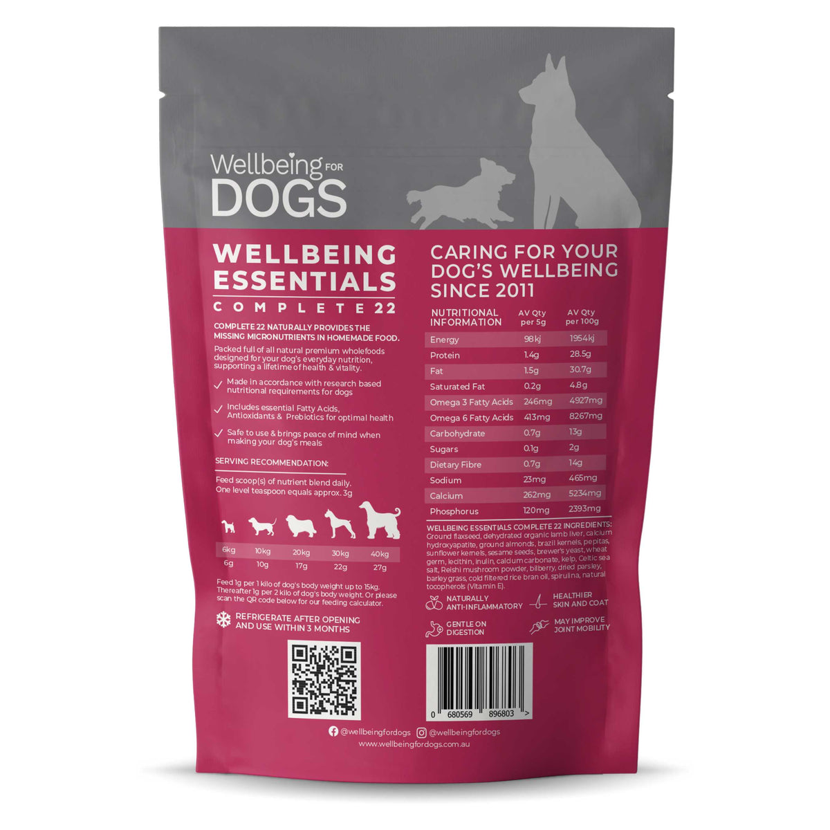 Essentials Complete 22 - 250g Wellbeing for Dogs