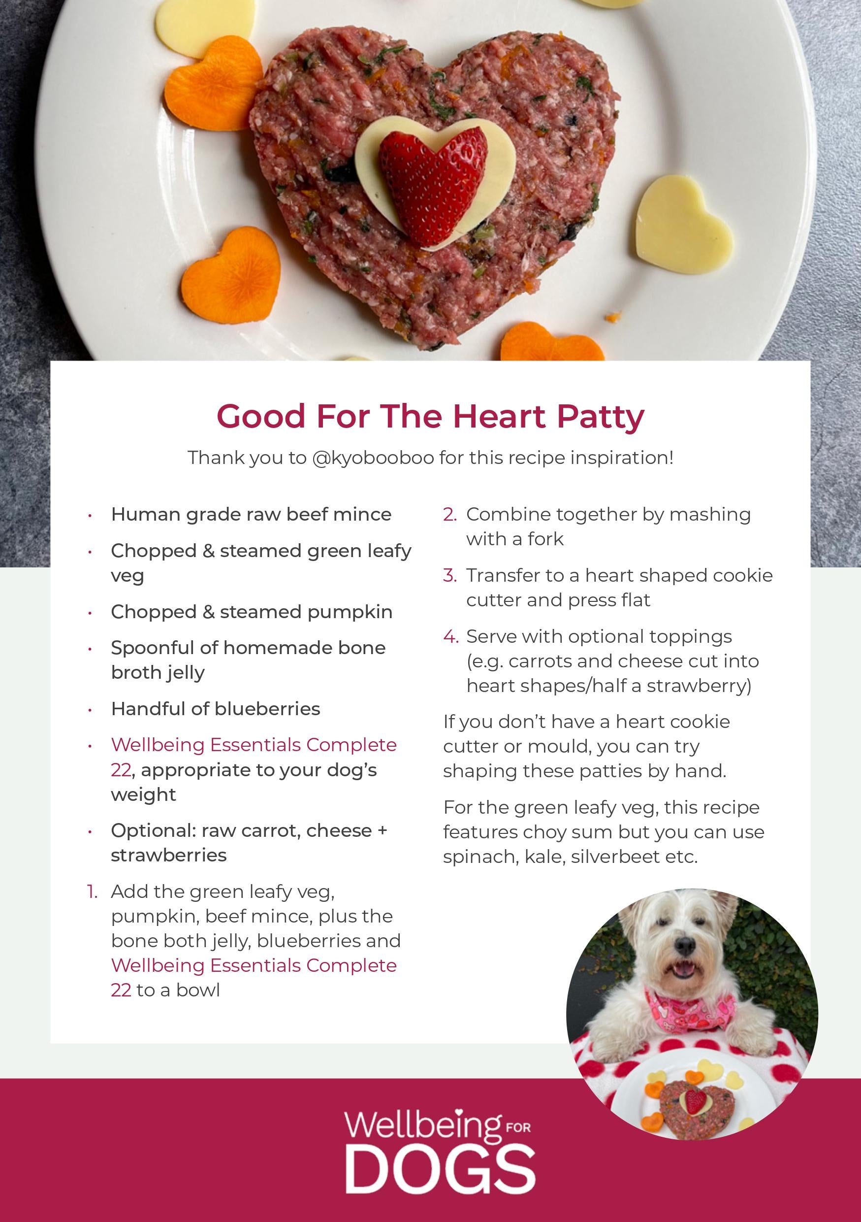 Recipes - Wellbeing for Dogs